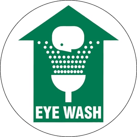 Brady Eye Wash, 17 in x 17 in, Circle, Vinyl, 97609 97609